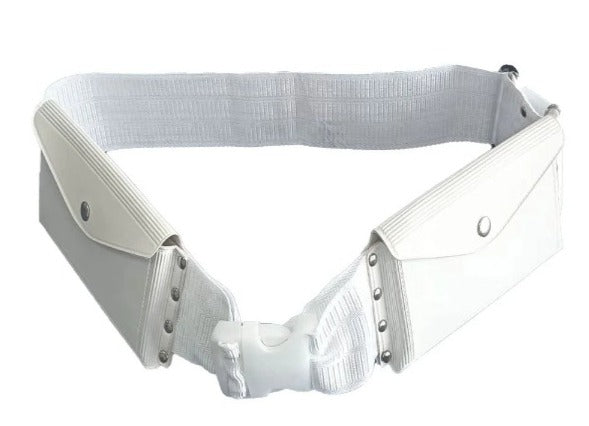 Ihram Gürtel für Umrah - Weißer Baumwollgürtel mit Taschen - Pilgergürtel